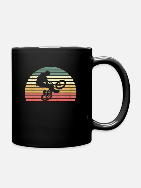 Retro BMX - Tasse einfarbig - Schwarz
