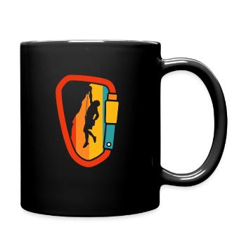 Climbing Mountaineering Climbers - Full Colour Mug - black - Right