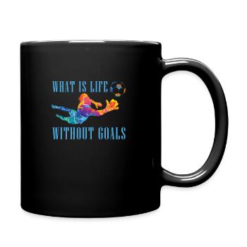 Fußball Fussball - Tasse einfarbig - Schwarz - Rechts