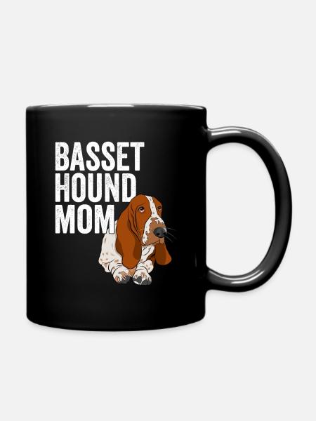 Maman Basset Hound - Mug uni - noir