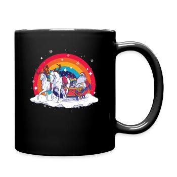 Unicorn christmas - Full Colour Mug - black - Right