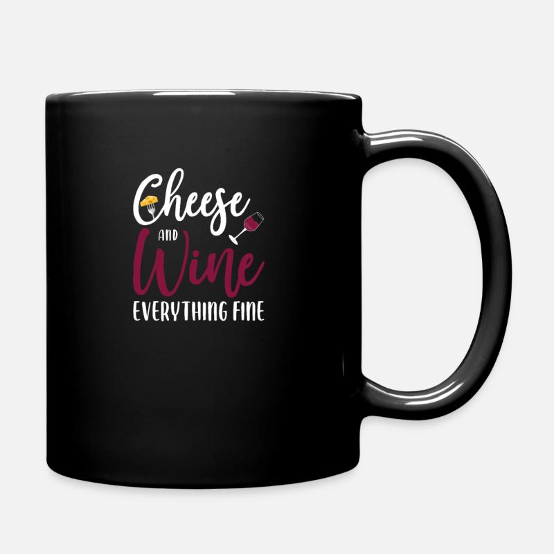 Plateau de fromages Fromages Fromages laitiers - Mug uni - noir