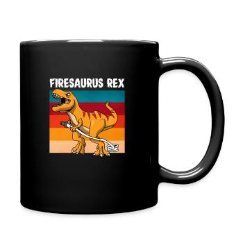 Fire department fire engine firefighter - Full Colour Mug - black - Right