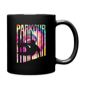 Parkour Retro - Full Colour Mug - black - Right