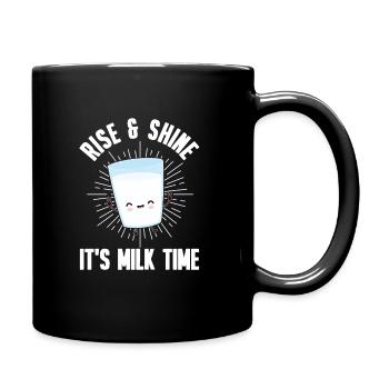 Milk raw milk whole milk - Full Colour Mug - black - Right