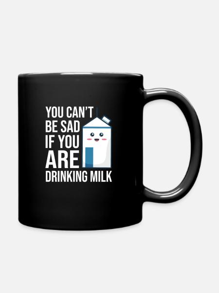 Milk raw milk whole milk - Full Colour Mug - black