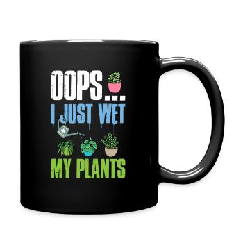Je viens de mouiller mes plantes jardinier - Mug uni - noir - Droite