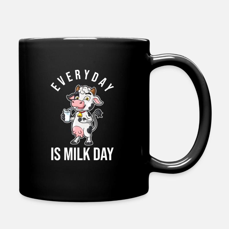 Lait au lait cru au lait entier - Mug uni - noir