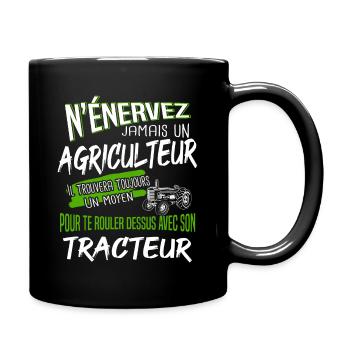 Agriculteur - Mug uni - noir - Droite