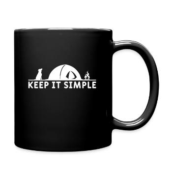 Idée cadeau camping chiens nature en plein air - Mug uni - noir - Droite