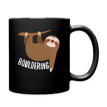 Chilled Sloth - Bouldering and Climbing Gift - Full Colour Mug - black - Right