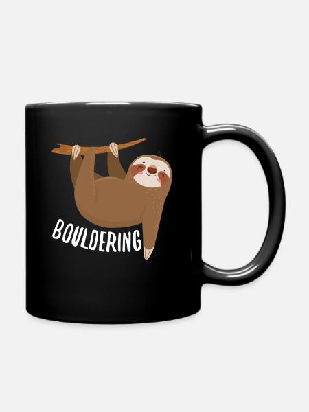 Gekühltes Faultier - Boulder- und Klettergeschenk - Tasse einfarbig - Schwarz
