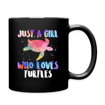 Turtle sea ocean girl the turtles - Full Colour Mug - black - Right