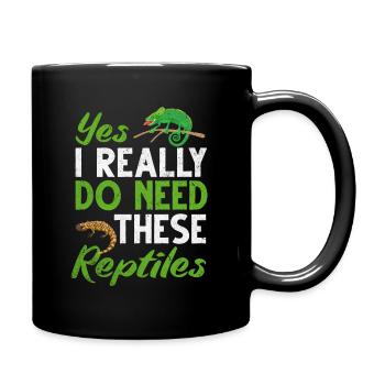 Funny reptile lover gifts snakes - Full Colour Mug - black - Right