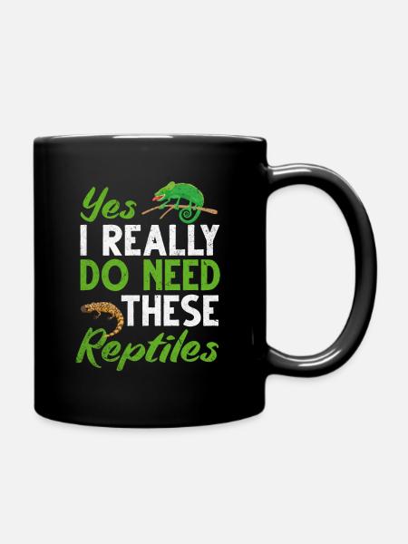 Funny reptile lover gifts snakes - Full Colour Mug - black