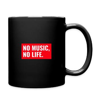 Pas de musique pas de vie. Idée cadeau fans de musique - Mug uni - noir - Droite