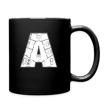 Architect Construction Manager Architecture House Construction - Full Colour Mug - black - Right
