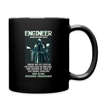 Engineer definition funny saying gift - Full Colour Mug - black - Right