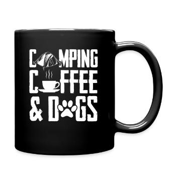 Camping with dog camping dogs tents gift - Full Colour Mug - black - Right