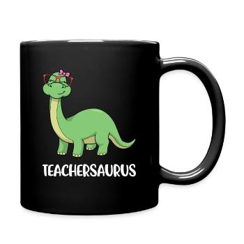 Dinosaur Teacher Teaching Funny Gift - Full Colour Mug - black - Right