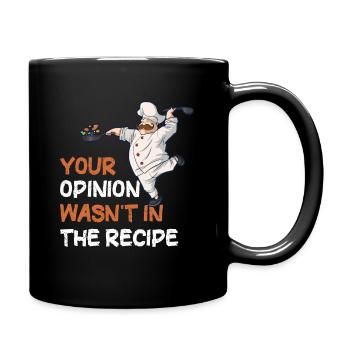 Koch Köchin Essen kochen Geschenk Lustig - Tasse einfarbig - Schwarz - Rechts