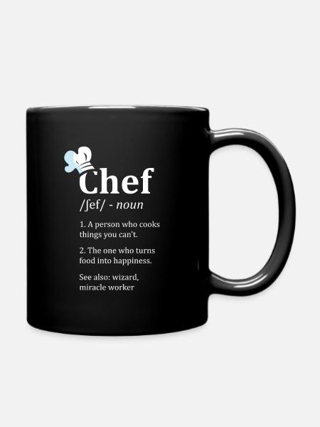 Cook Cook Jedzenie Jedzenie Prezent Funny - Kubek jednokolorowy - czarny