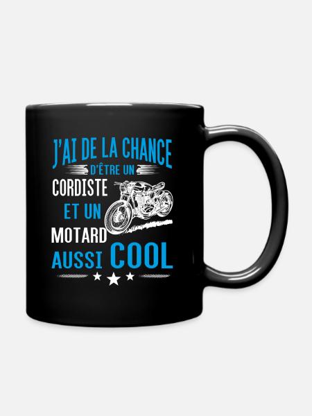 cordiste et motard - Mug uni - noir