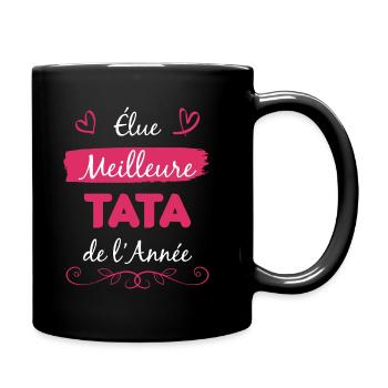 cadeau drôle meilleure tata de l'année - Mug uni - noir - Droite