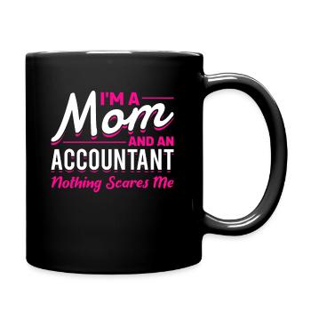 Femmes maman comptable comptabilité plus drôle - Mug uni - noir - Droite