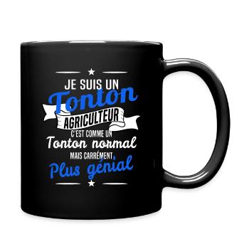 tonton agriculteur - Mug uni - noir - Droite