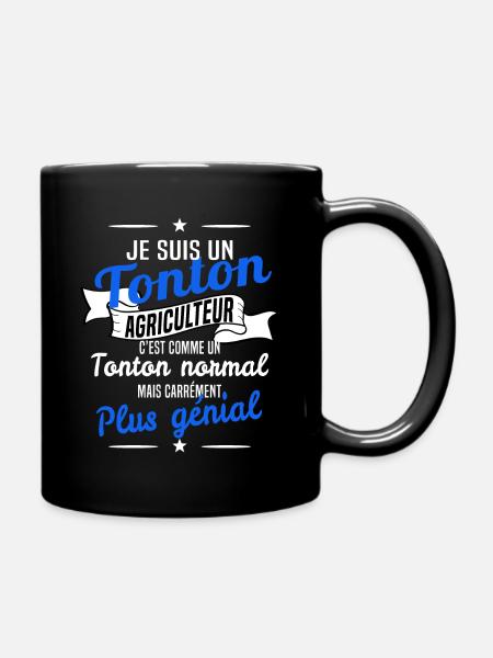 tonton agriculteur - Mug uni - noir