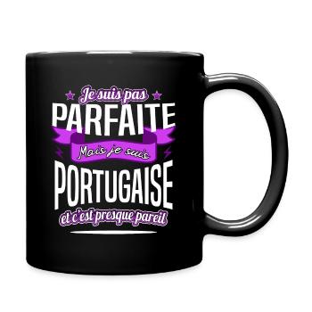 Portugaise du Portugal - Mug uni - noir - Droite