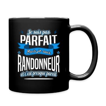 Randonneur - Mug uni - noir - Droite