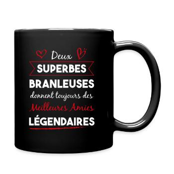 cadeau meilleures amies branleuses légendes - Mug uni - noir - Droite