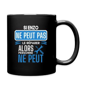 ne peut pas le réparer si Enzo - Mug uni - noir - Droite