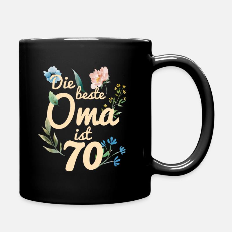 Die beste Oma ist 70 Jahre alt Geschenk 1951 - Tasse einfarbig - Schwarz