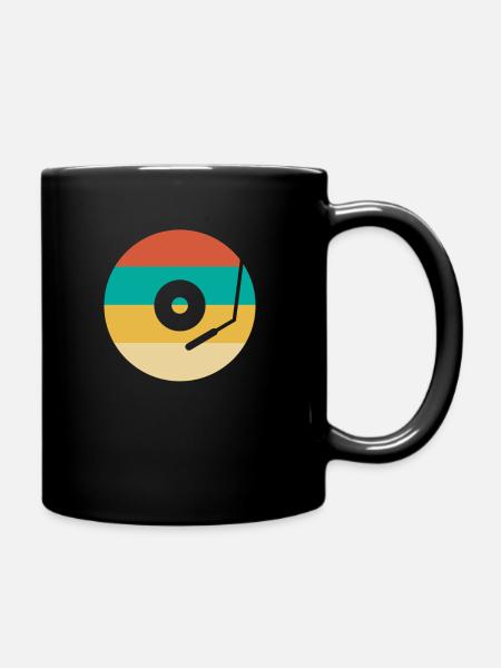 Rétro Vinyle Collectionneur de disques - Mug uni - noir