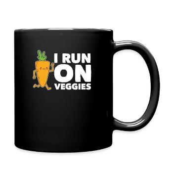 Veggie Vegetables Vegetarian Vegetarian - Full Colour Mug - black - Right