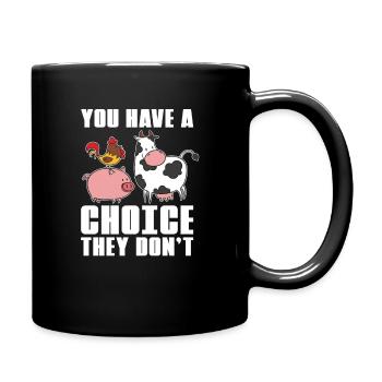 Veggie Vegetables Vegetarian Vegetarian - Full Colour Mug - black - Right