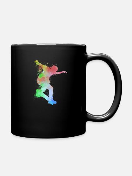 Skateboard Skateboarder Halfpipe Skater - Tasse einfarbig - Schwarz