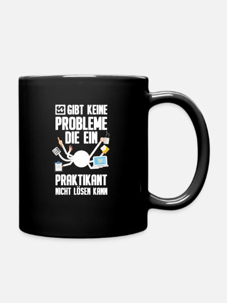 Praktikum Praktikant - Tasse einfarbig - Schwarz