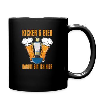 Tischfußball Kickern Tischkicker Wuzzler - Tasse einfarbig - Schwarz - Rechts