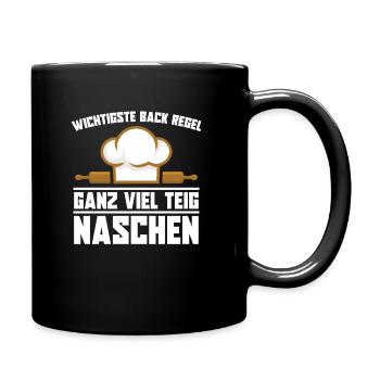 Bäcker Backen Konditor - Tasse einfarbig - Schwarz - Rechts