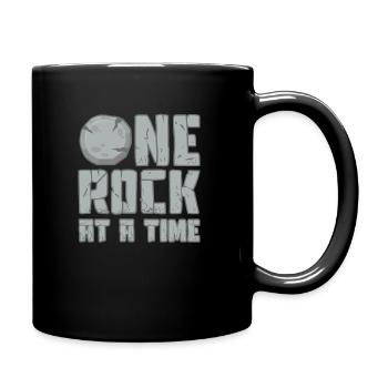 Geologist stones stone collector petrology - Full Colour Mug - black - Right