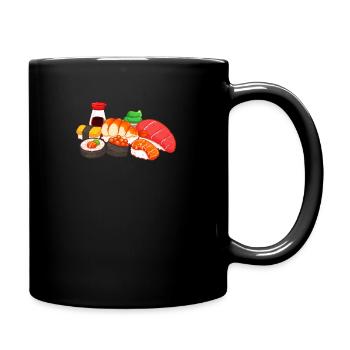 Sushi - Tasse einfarbig - Schwarz - Rechts