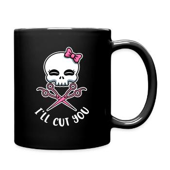 Ill Cut You Hairdresser Gift - Full Colour Mug - black - Right