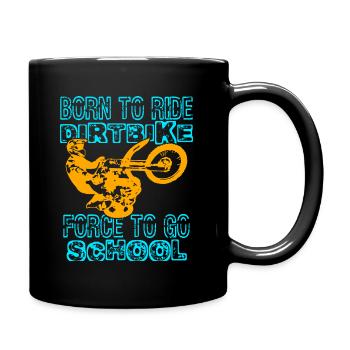 Supercross Compulsion to School Motocross Dirt Bike - Full Colour Mug - black - Right