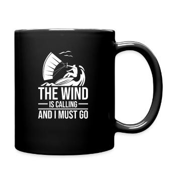 Kitesurfen Kiteboarding Kite Kiten - Tasse einfarbig - Schwarz - Rechts