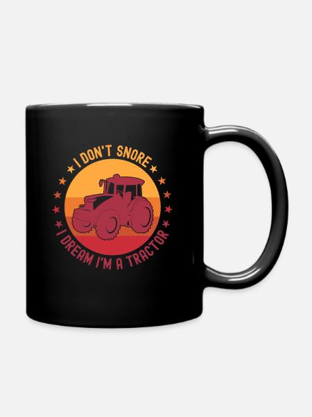 Je ne ronfle pas Je rêve que je suis un tracteur agricole - Mug uni - noir