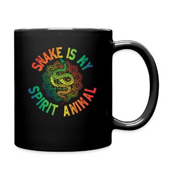 Snake Spirit Animal Snake Gift - Full Colour Mug - black - Right